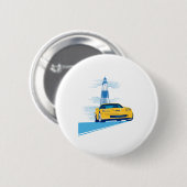 ELEGANTE VETTE AUTO KUNST RONDE BUTTON 5,7 CM (Voorkant /achterkant)