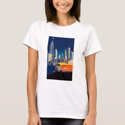 ELEGANTE VETTE AUTO KUNST T-SHIRT (Voorkant)