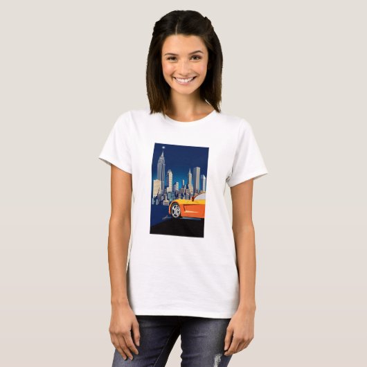 ELEGANTE VETTE AUTO KUNST T-SHIRT (Voorkant volledig)
