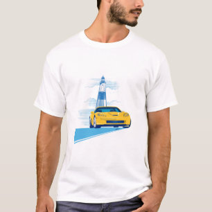 ELEGANTE VETTE AUTO KUNST T-SHIRT
