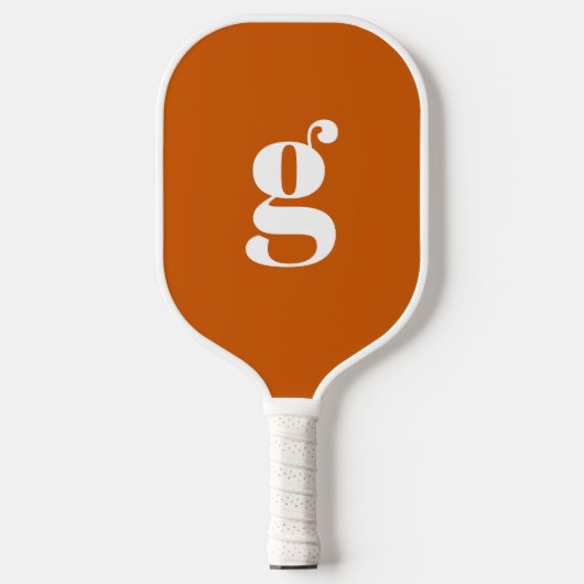 Elegante Vette Gebrandmerkte Initiaal Verbrand Ora Pickleball Paddle (Voorkant)