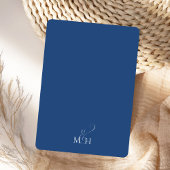 Elegante Vette Typografie Klassieke Blauwe Bloemen Kaart