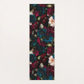 Elegante  Vibe Dark Floral Botanical Yogamat (Achterkant)