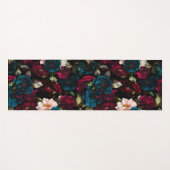 Elegante  Vibe Dark Floral Botanical Yogamat (Voorkant (horizontaal))