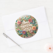 Elegante vibes floral Verjaardag sticker (Envelop)