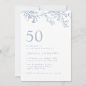 Elegante Victoriaans 50ste verjaardag Kaart (Voorkant)