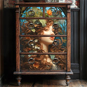 Elegante Victoriaans Art Nouveau Godin Vintage Tissuepapier