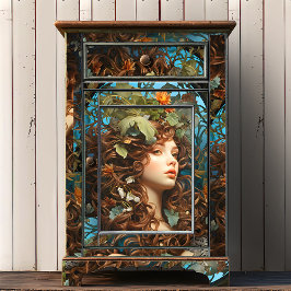 Elegante Victoriaans Art Nouveau Godin Vintage Tissuepapier