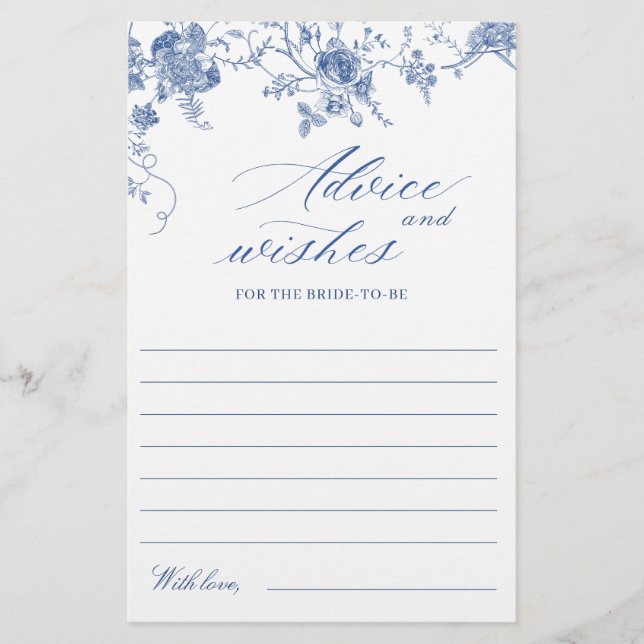 Elegante Victoriaans Blauwe Bloemwensen & Advies K (Voorkant)