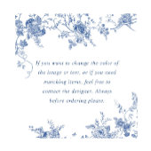 Elegante Victoriaans Blauwe Franse Bloemen Huwelij All In One Uitnodiging