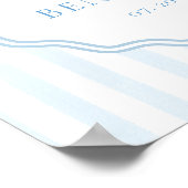 Elegante Victoriaans Blauwe Hydrangea bruiloft Wel Poster (Hoek)