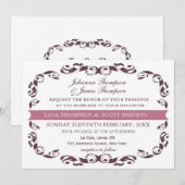 Elegante Victoriaans bloei filigraan witte bruilof Kaart (Voorkant / Achterkant)