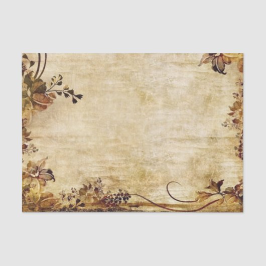 Elegante Victoriaans bloemen en achtergrond Tissuepapier (Voorkant)