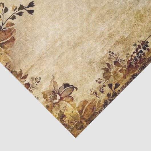 Elegante Victoriaans bloemen en achtergrond Tissuepapier (Detail)