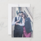 Elegante Victoriaans Bloemen Franse Blauwe Toile F Save The Date (Achterkant)