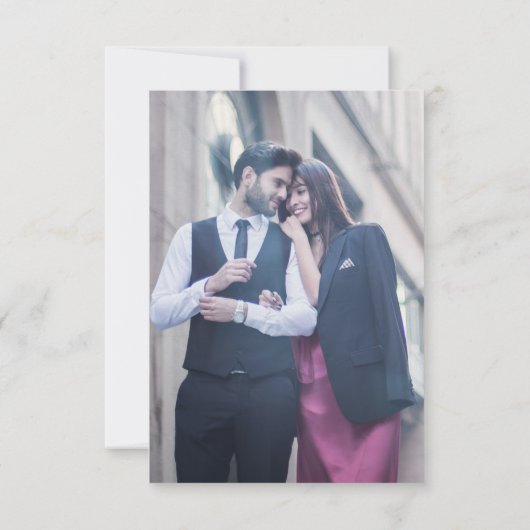 Elegante Victoriaans Bloemen Franse Blauwe Toile F Save The Date (Achterkant)