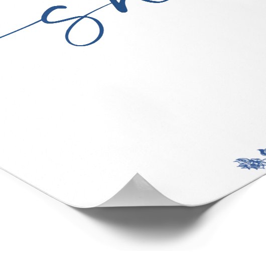 Elegante Victoriaans Bloemen WELKOM Vrijgezellenfe Poster (Hoek)