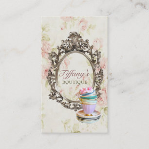 elegante Victoriaans bloemkool Visitekaartje