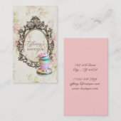 elegante Victoriaans bloemkool Visitekaartje (Voorkant / Achterkant)