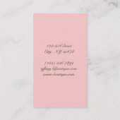 elegante Victoriaans bloemkool Visitekaartje (Achterkant)