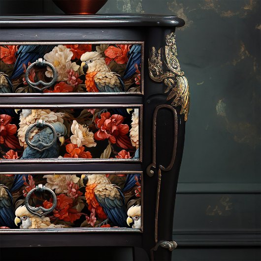 Elegante  Victoriaans Boho Oerwoud papegaaien Tissuepapier