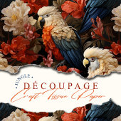 Elegante  Victoriaans Boho Oerwoud papegaaien Tissuepapier