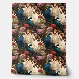 Elegante Victoriaans Boho Peacock Behang