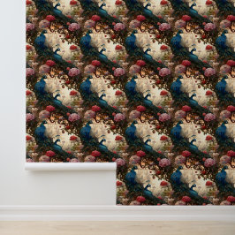 Elegante Victoriaans Boho Peacock Behang