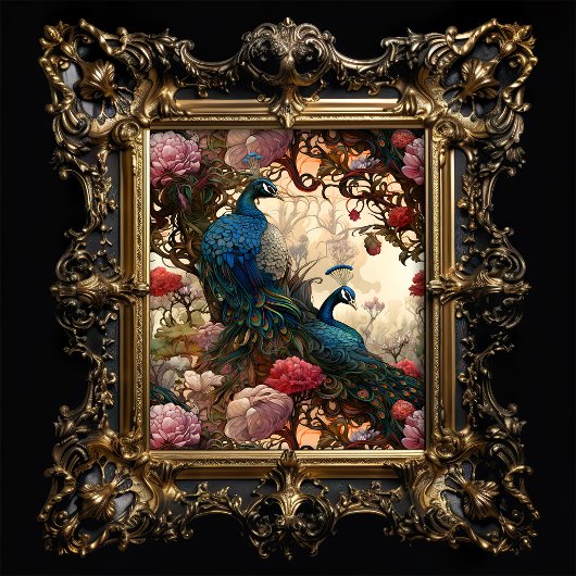 Elegante Victoriaans Boho Peacocks Decoupage Tissuepapier