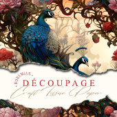 Elegante Victoriaans  Boho Peacocks Decoupage Tissuepapier