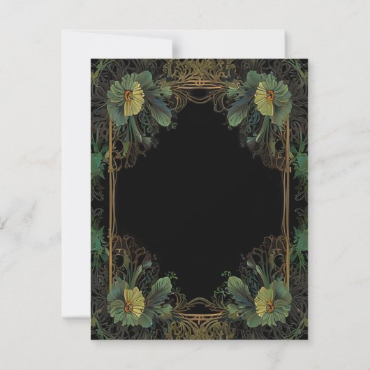 Elegante Victoriaans botanische Bedankkaart (Achterkant)