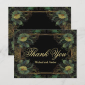 Elegante Victoriaans botanische Bedankkaart (Voorkant / Achterkant)