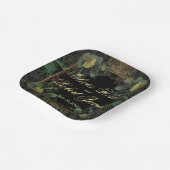 Elegante Victoriaans botanische moody bruiloft Papieren Bordje (Gebogen)