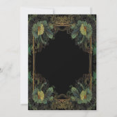 Elegante Victoriaans botanische moody dark wedding Kaart (Achterkant)