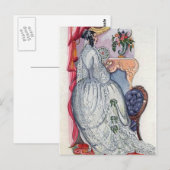 Elegante Victoriaans bruid bruiloft Briefkaart -  (Voorkant / Achterkant)