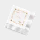 Elegante Victoriaans bruid en bruidegom namen Folie Servetten (Links)