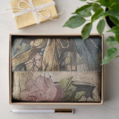 Elegante Victoriaans dame | Bloemen Decoupage Ephe Tissuepapier (Geschenk)