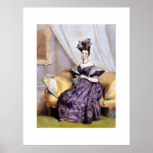 Elegante Victoriaans dame met theekopje -  kunst P Poster (Voorkant)