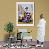 Elegante Victoriaans dame met theekopje -  kunst P Poster