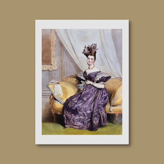 Elegante Victoriaans dame met theekopje -  kunst P Poster