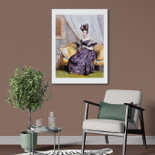 Elegante Victoriaans dame met theekopje -  kunst P Poster