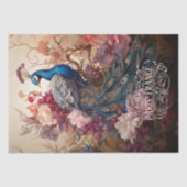Elegante  Victoriaans Decoupage Boho Peacock Tissuepapier (Voorkant)