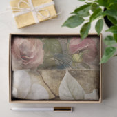 Elegante Victoriaans Era Lady White & Roze Bloemen Tissuepapier (Geschenk)