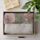 Elegante Victoriaans Era Lady White & Roze Bloemen Tissuepapier (Geschenk)