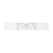 Elegante Victoriaans  Floral Dusty Blue Wedding Uitnodigingen Wikkel (Vlak)