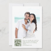 Elegante Victoriaans Floral Sage Green Wedding Kaart (Achterkant)