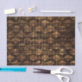 Elegante Victoriaans gotische bruine Damask Tissue Tissuepapier (Craft)