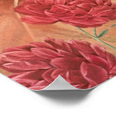 Elegante Victoriaans Gotische Meisje Bloemen & Rav Poster (Hoek)