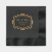 Elegante Victoriaans heer en mevrouw Wedding Folie Servetten (Voorkant)