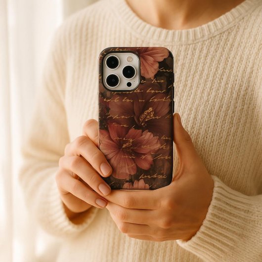 Elegante Victoriaans Hibiscus Romance Case-Mate iPhone Case